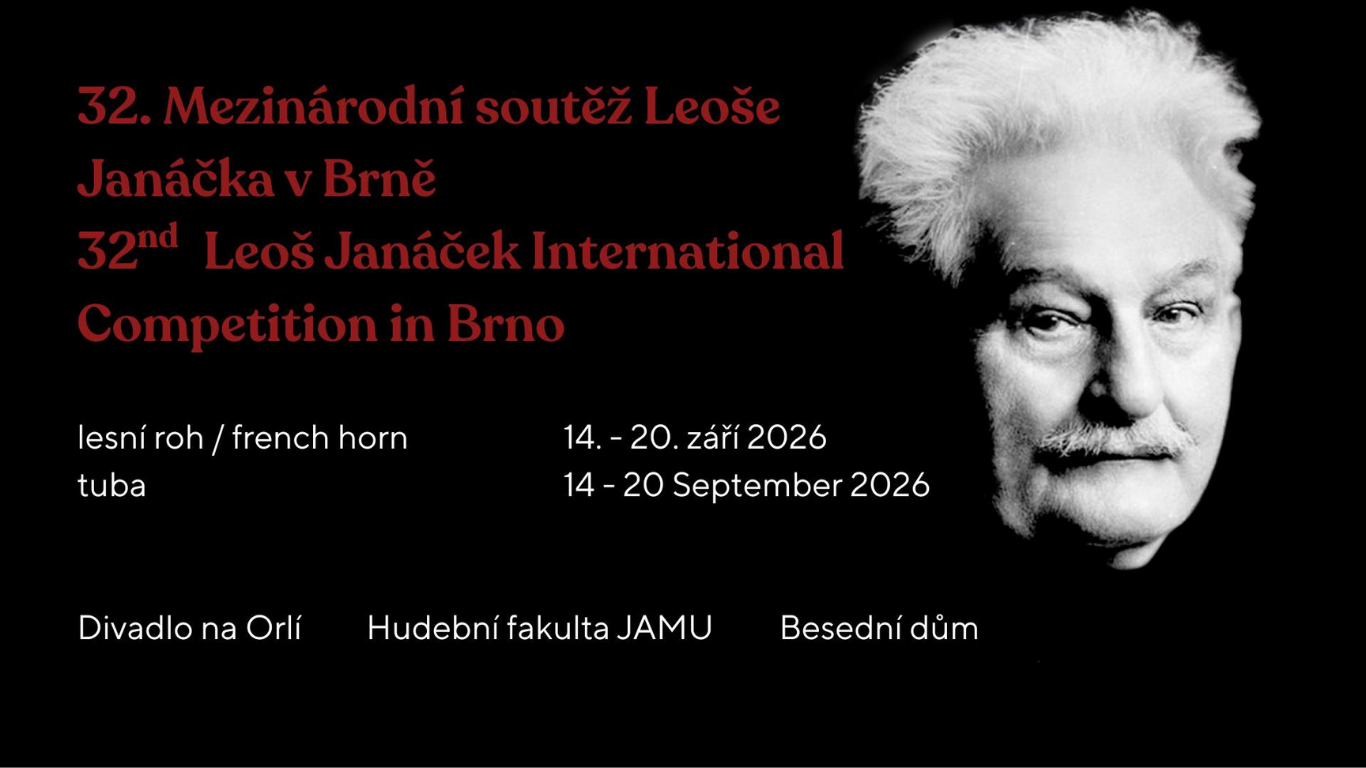 Mezinárodní soutěž Leoše Janáčka 2026 - v DnO soutěží tuby